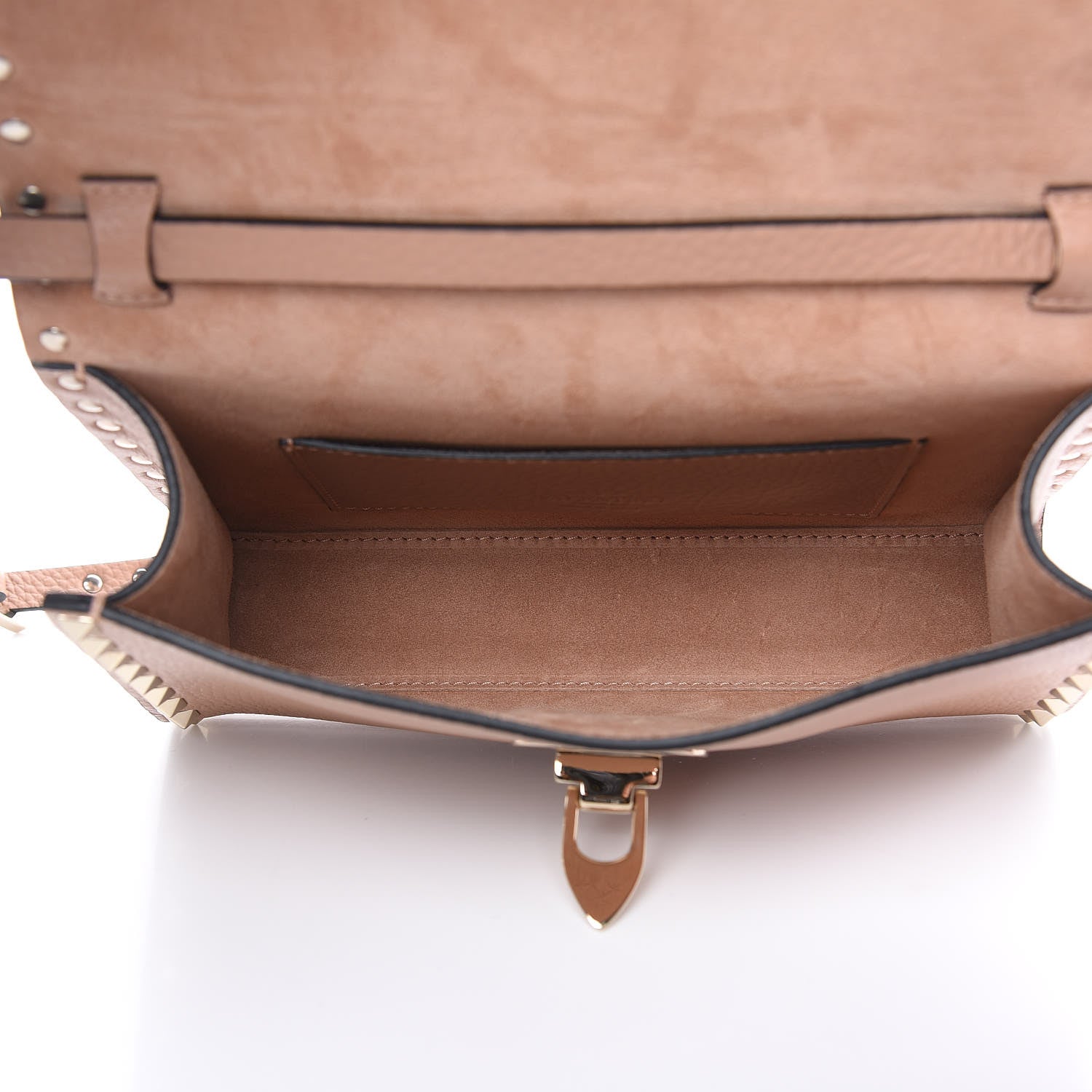 Valentino Garavani Pebbled Calfskin Medium Rockstud Flip Lock Crossbody Bag Skin Sorbet 5 of 8