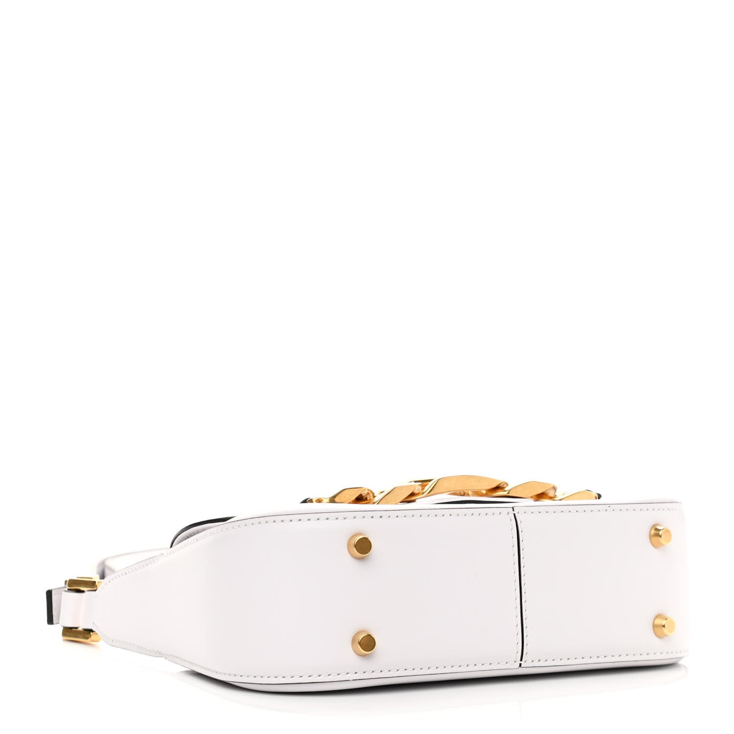 Valentino Garavani Calfskin Small Vlogo Chain Shoulder Bag Optic White 3 of 8