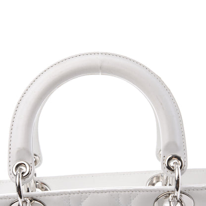 Christian Dior Lambskin Cannage Medium Lady Dior White 11 of 13