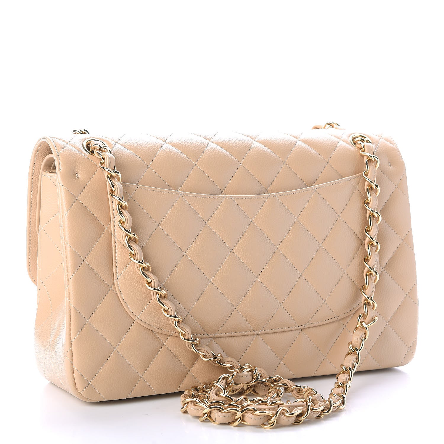Chanel Caviar Quilted Jumbo Double Flap Beige Clair 3 of 11