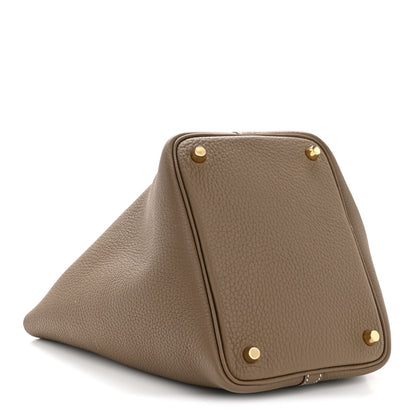 Hermes Taurillon Clemence Picotin Lock 18 PM Etoupe 4 of 14
