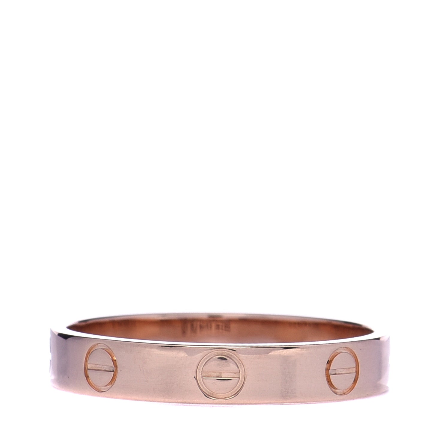 18K Pink Gold 3.5mm LOVE Wedding Band Ring 58 8.25