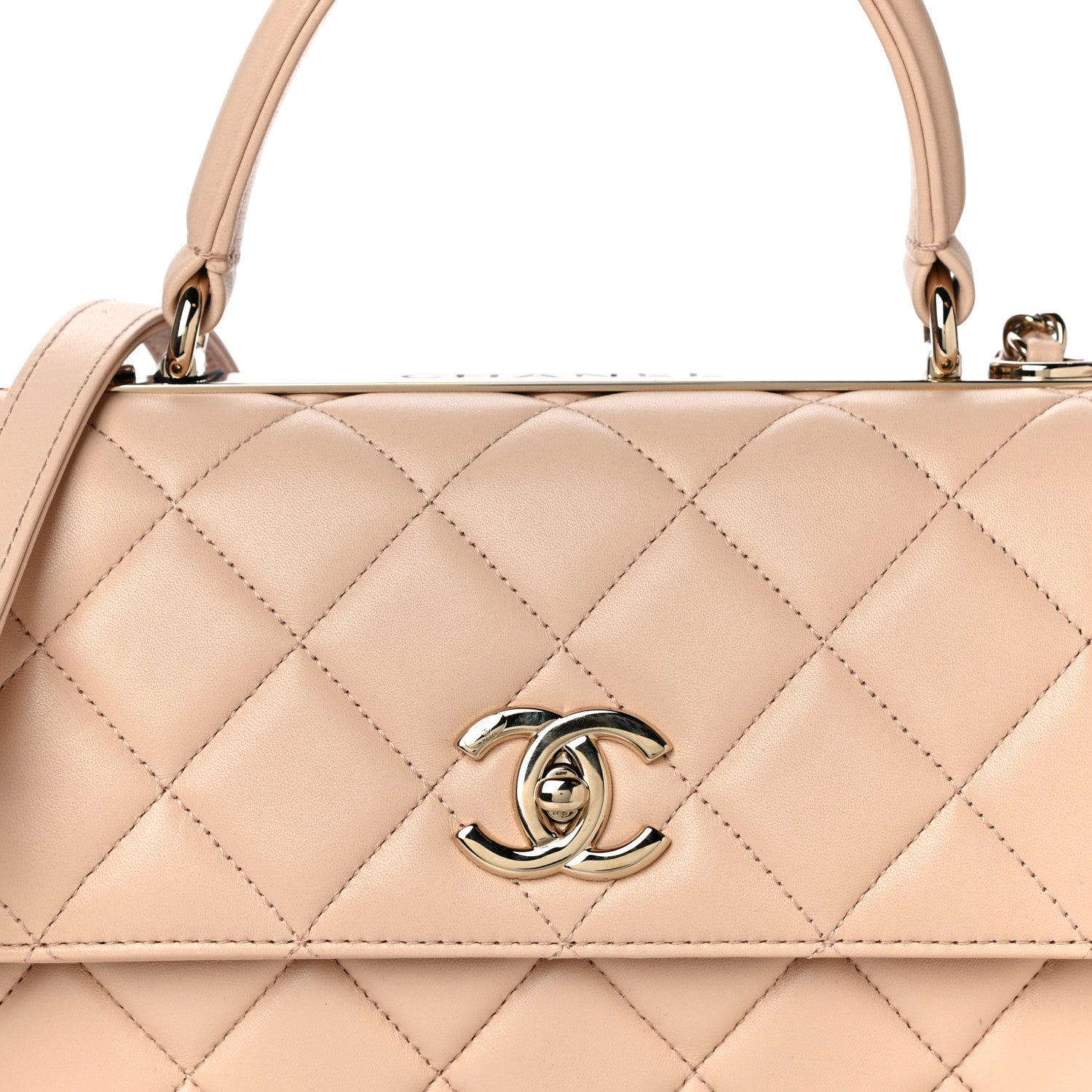 Chanel Lambskin Quilted Small Trendy CC Dual Handle Flap Bag Beige 7 of 9