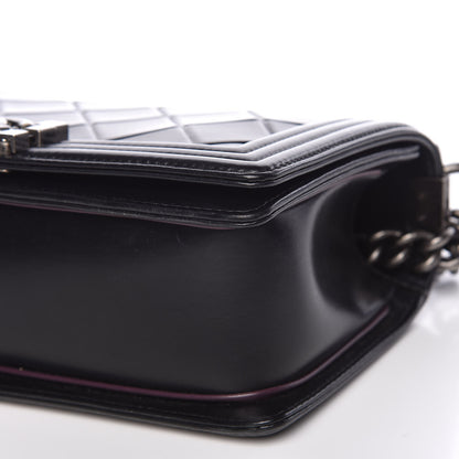 Chanel Calfskin Embossed Medium Paris Salzburg Boy Flap Black 10 of 16