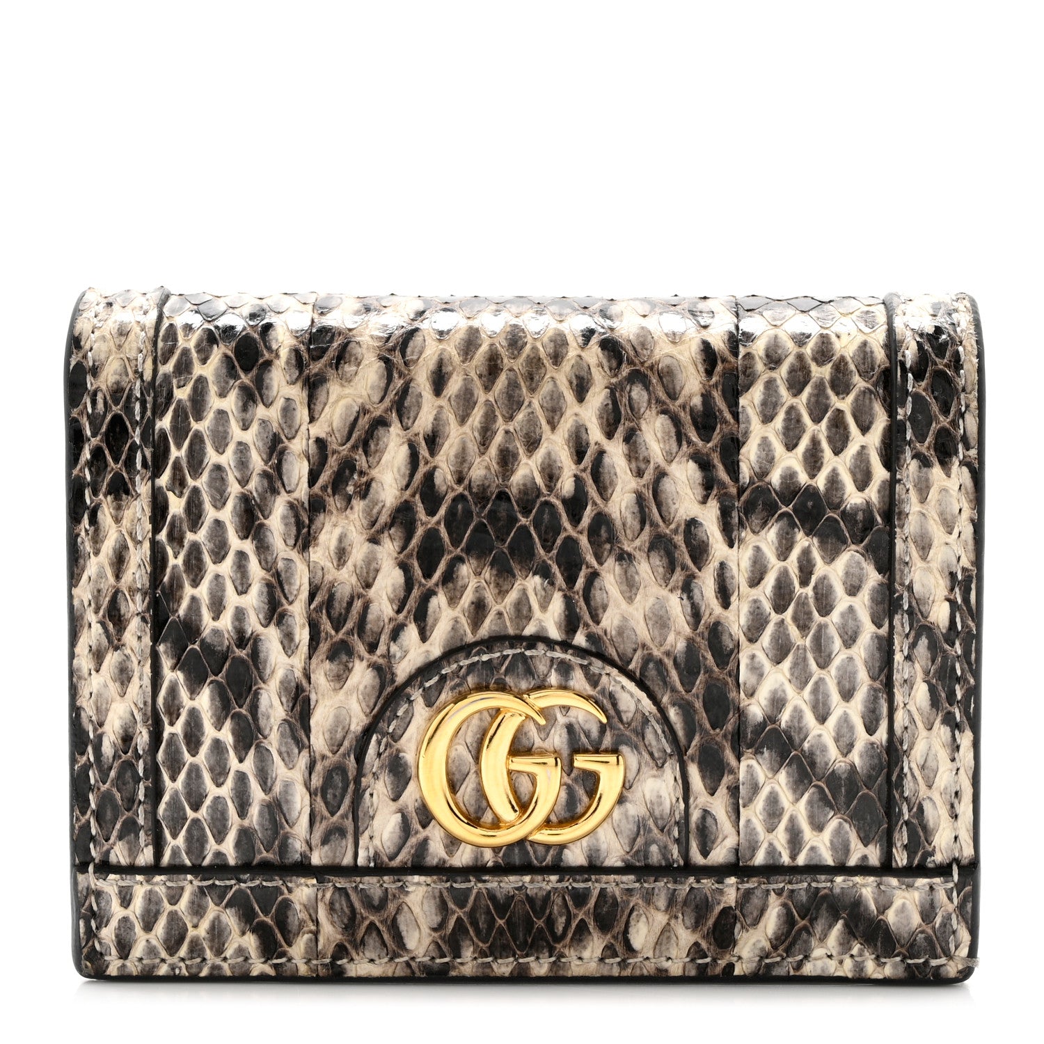 Gucci Snakeskin Ophidia Card Case Wallet Roccia 1 of 8