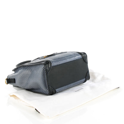 Celine Python Nano Bi-Color Luggage Luggage Black 4 of 8