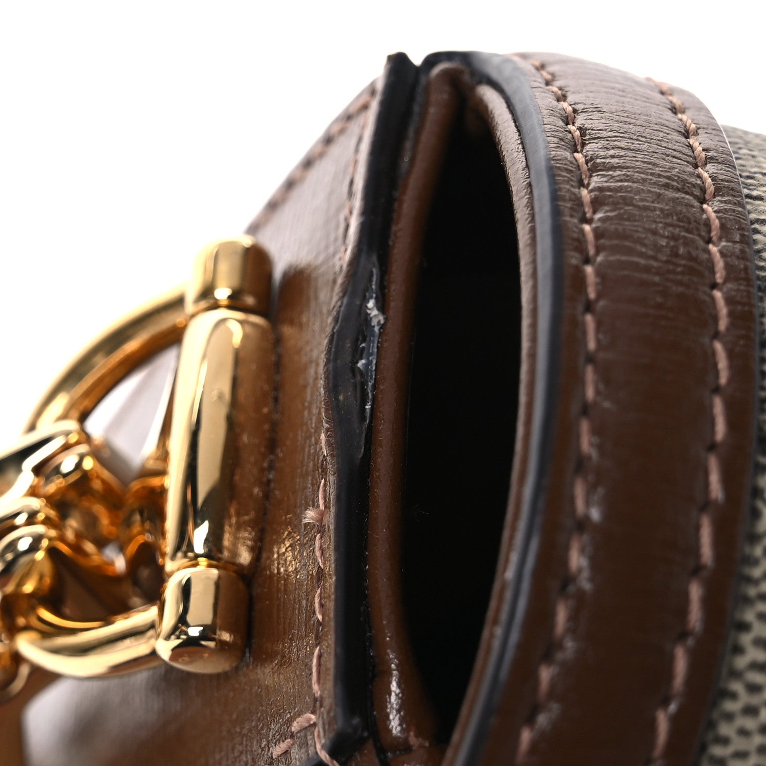 Gucci GG Supreme Monogram Web Mini Horsebit 1955 Shoulder Bag Beige Brown Sugar 14 of 16