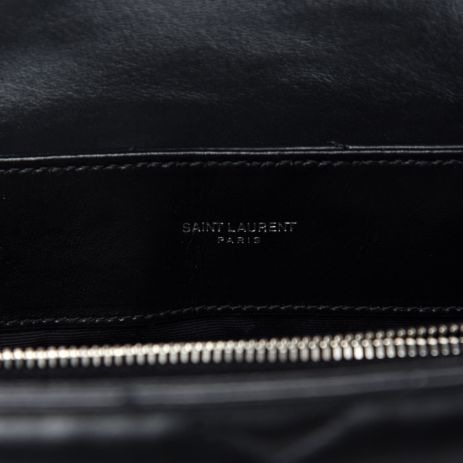 Saint Laurent Calfskin Y Quilted Monogram Medium Loulou Chain Satchel Black 9 of 11