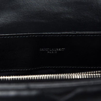 Saint Laurent Calfskin Y Quilted Monogram Medium Loulou Chain Satchel Black 9 of 11