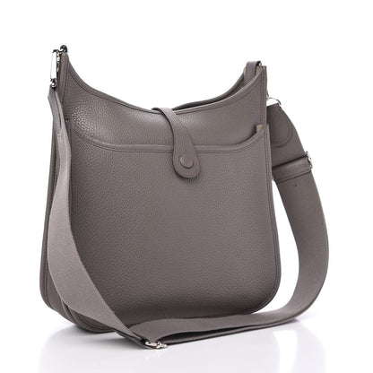 Hermes Taurillon Clemence Evelyne III PM Etain 3 of 10