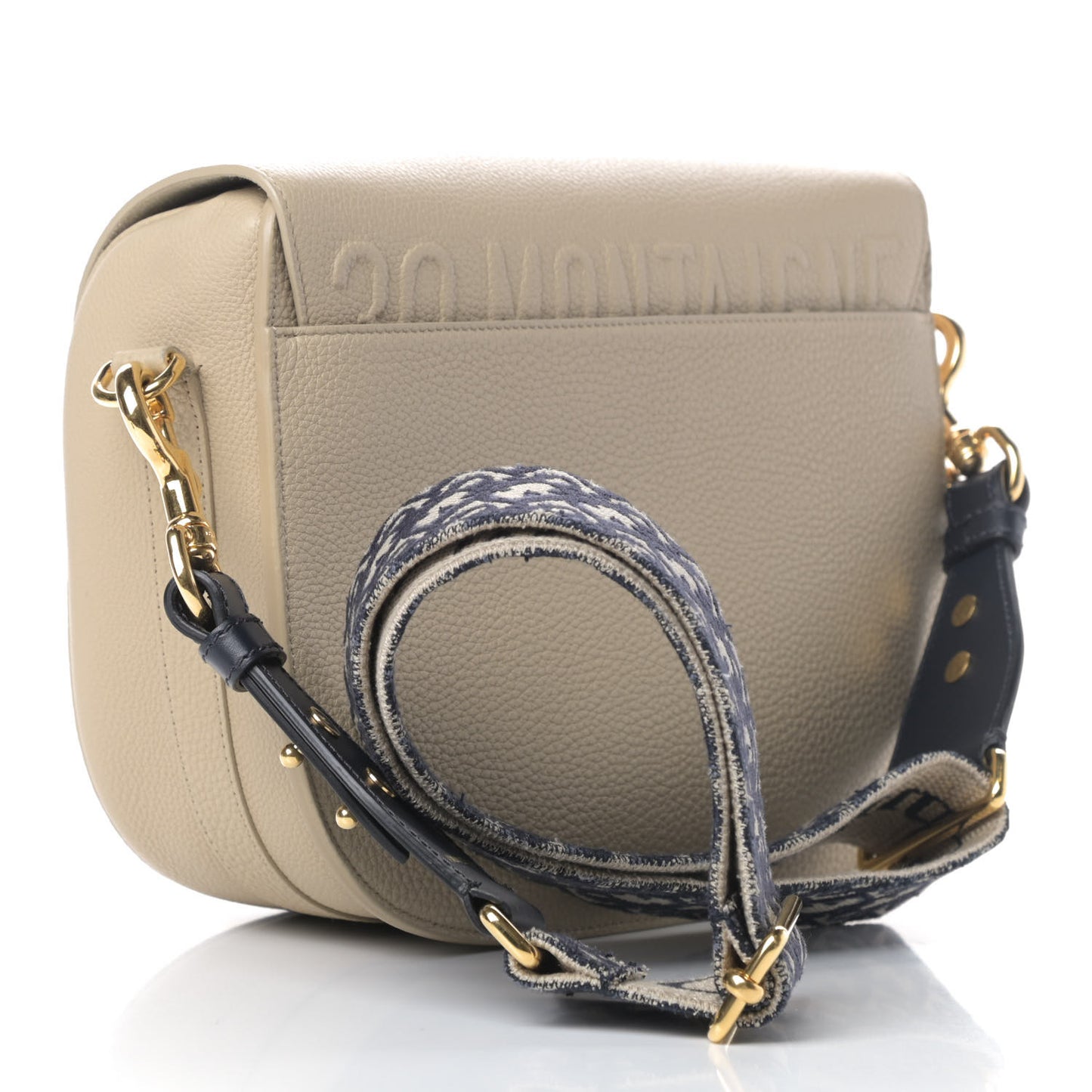 Grained Calfskin Large Bobby Flap Beige