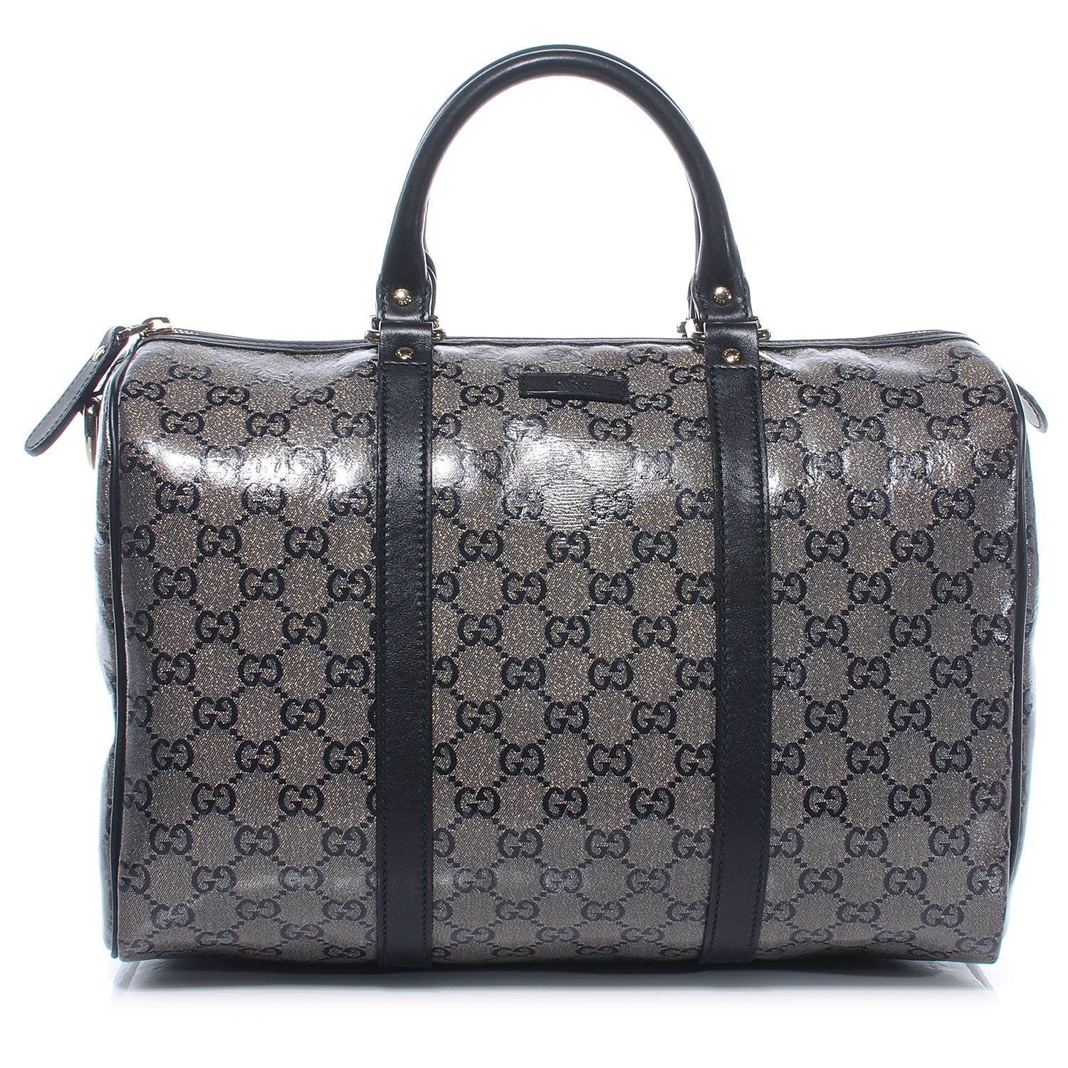 Gucci Crystal Monogram Joy Medium Boston Black 1 of 7