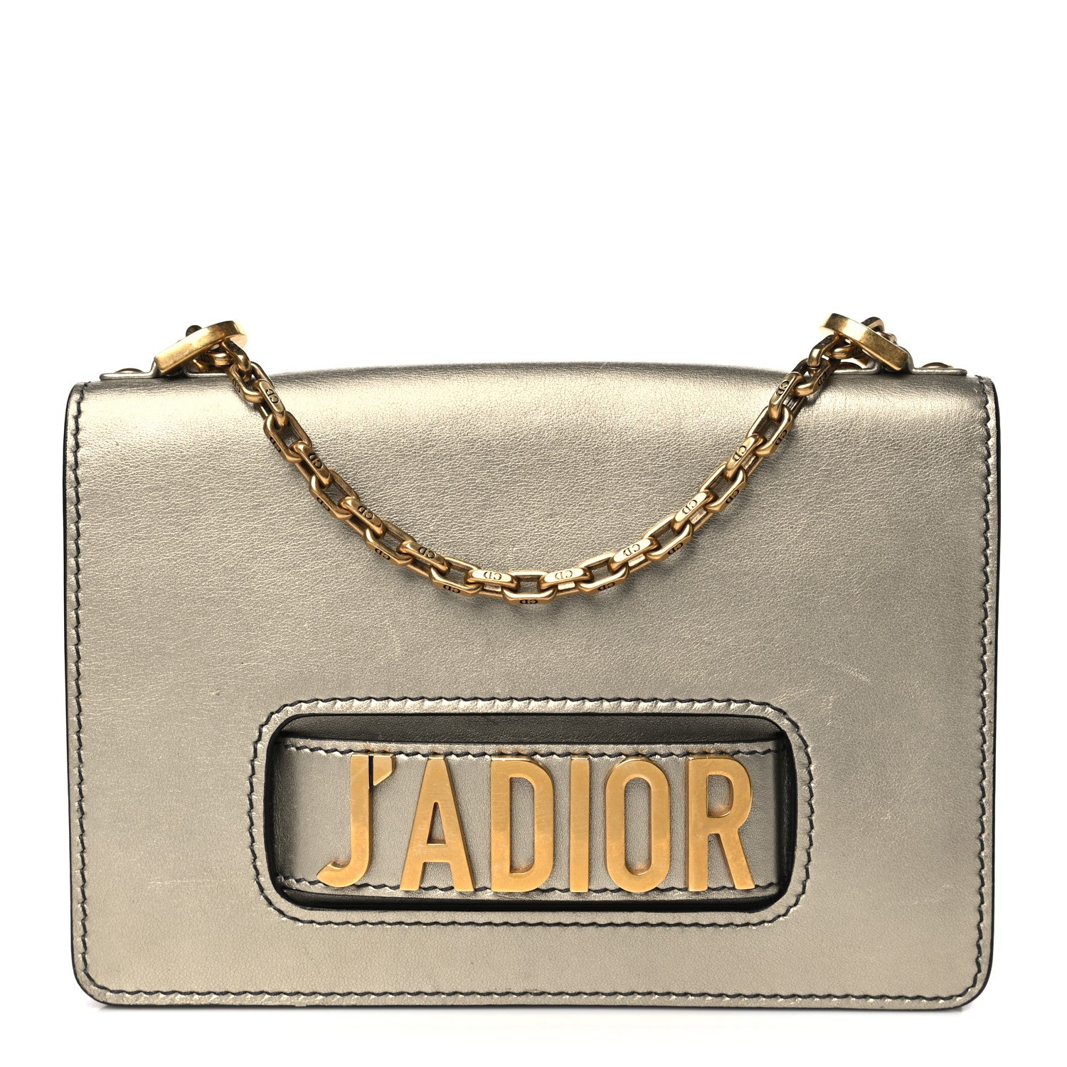 Christian Dior Metallic Calfskin J'Adior Mini Chain Flap Bag Gold 1 of 10