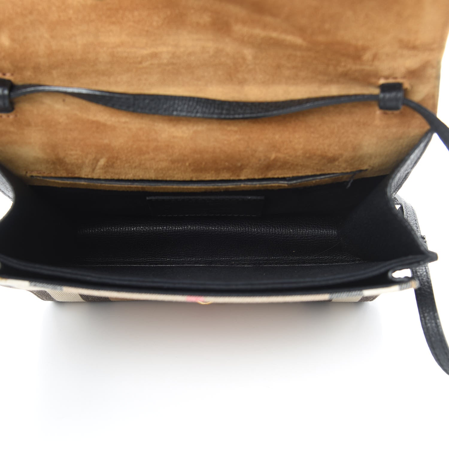 Burberry Derby Calfskin House Check Small Macken Crossbody Bag Black 5 of 15
