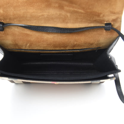 Burberry Derby Calfskin House Check Small Macken Crossbody Bag Black 5 of 15