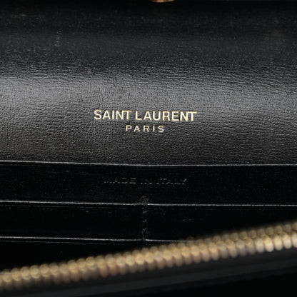 Saint Laurent Smooth Calfskin Monogram Sulpice Chain Wallet Black 6 of 16