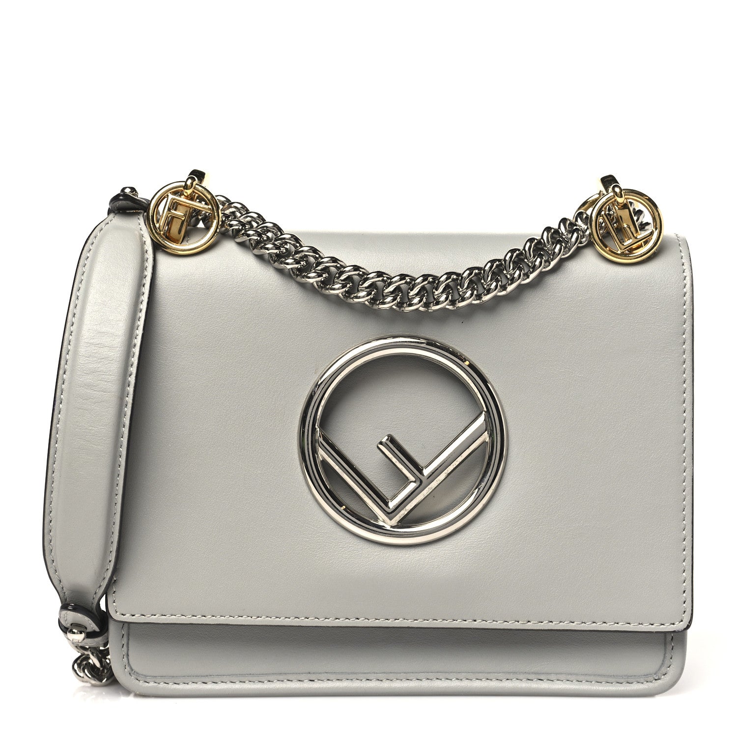 Fendi Vitello Century Opaco F is Fendi Small Kan I Shoulder Bag Ghiaccio 1 of 11