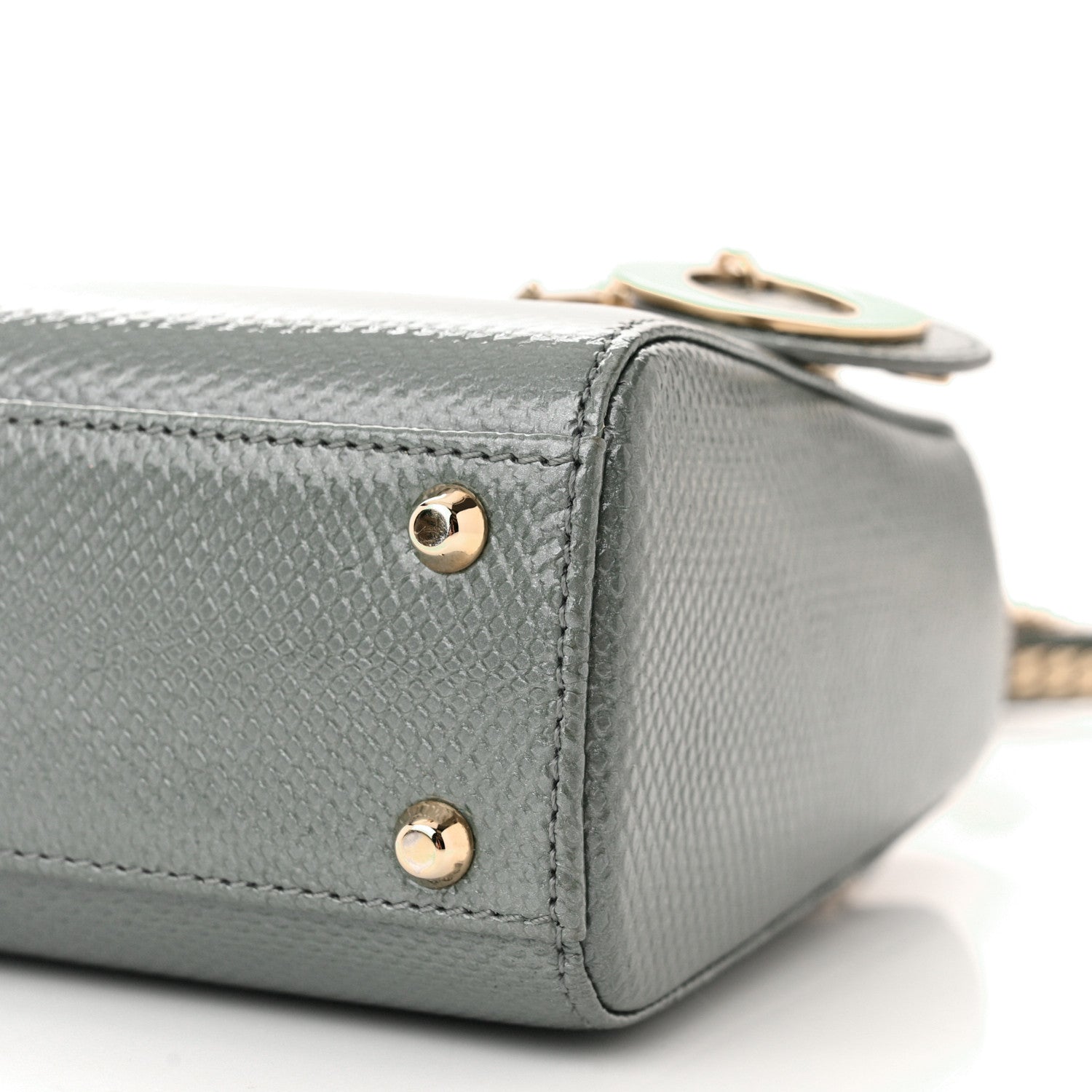 Christian Dior Lizard Mini Lady Dior Light Grey 10 of 11