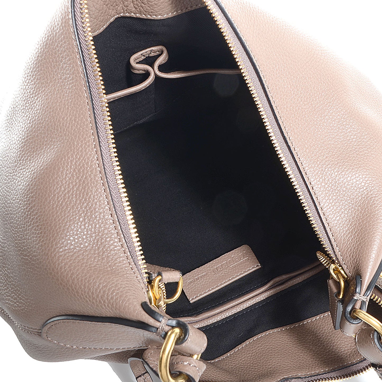 Pebbled Calfskin Skull Padlock Hobo Cocco