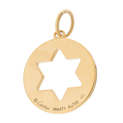 Cartier 18K Yellow Gold Star of David Symbol Pendant 2 of 3