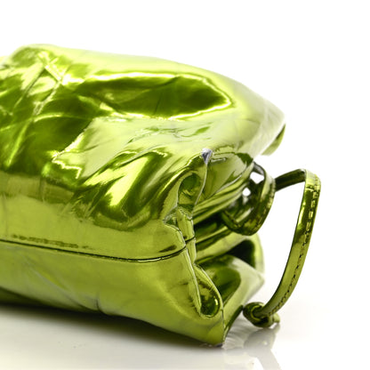 Bottega Veneta Metallic Crushed Calfskin The Mini Pouch Chlorophyll 8 of 8