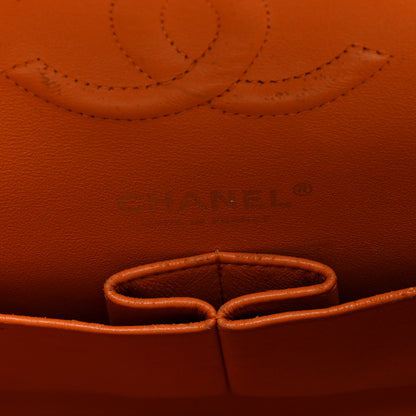 Chanel Patent Quilted Medium Double Flap Orange 6 of 10