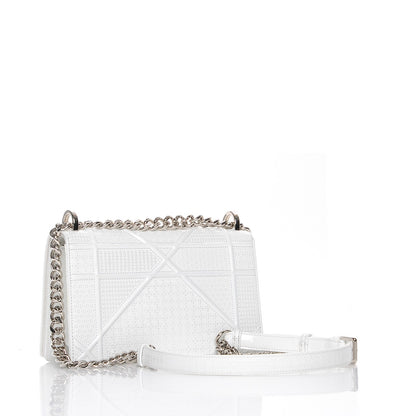 Christian Dior Patent Micro-Cannage Small Diorama Flap Bag White 3 of 21