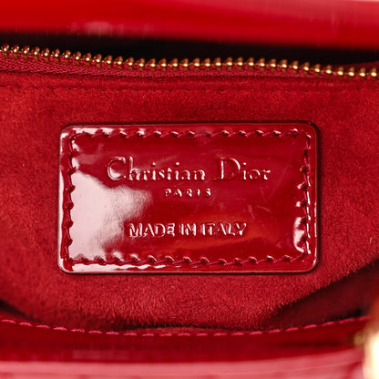 Christian Dior Patent Cannage Mini Lady Dior Red 6 of 10