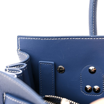 Saint Laurent Grained Calfskin Topstitch Baby Sac De Jour Denim 11 of 11
