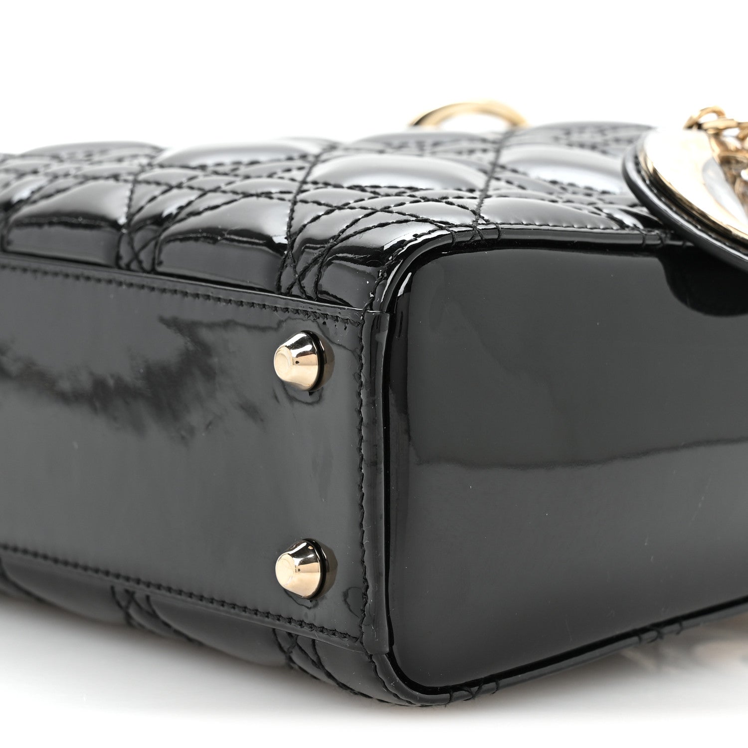 Christian Dior Patent Cannage Mini Lady Dior Black 10 of 11