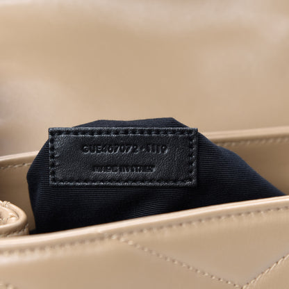 Saint Laurent Calfskin Y Quilted Monogram Toy Loulou Crossbody Bag Latte 10 of 12