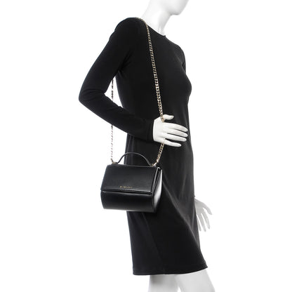 Givenchy Textured Calfskin Mini Pandora Box Chain Crossbody Bag Black 2 of 7