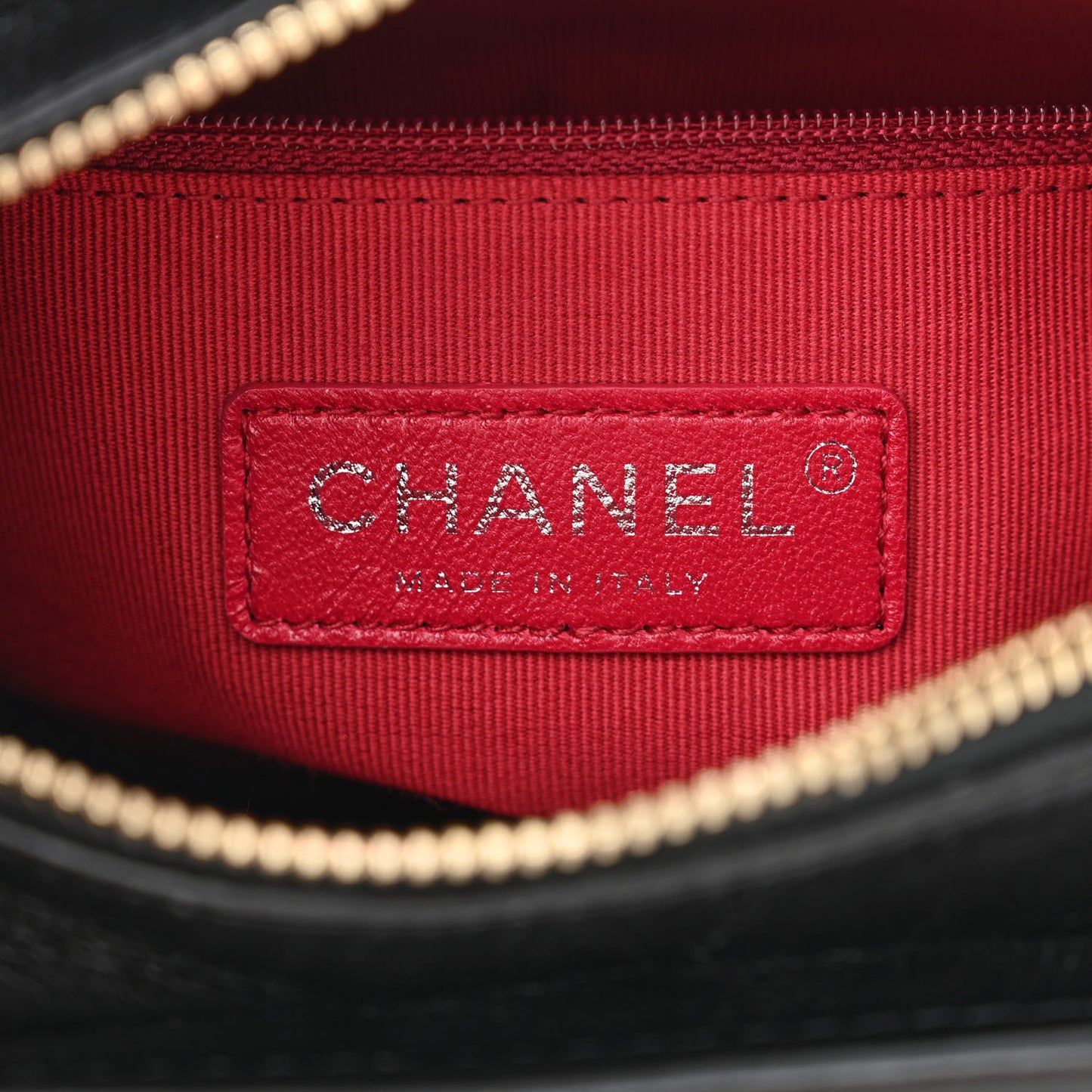 Aged Calfskin Quilted Small Gabrielle Hobo Black