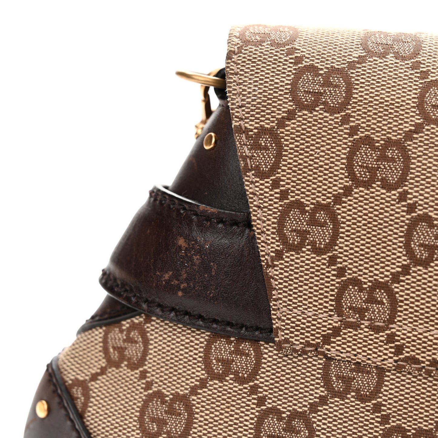 Monogram Horsebit Clutch Dark Brown