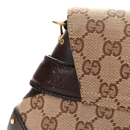 Gucci Monogram Horsebit Clutch Dark Brown 17 of 18