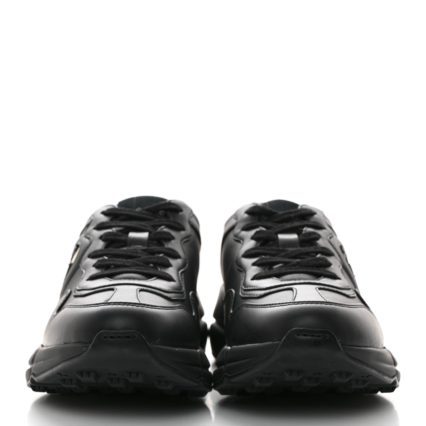 Dali Soft Calfskin Cut Out Interlocking G Womens Rhyton Sneakers 36.5 Black Ivoire
