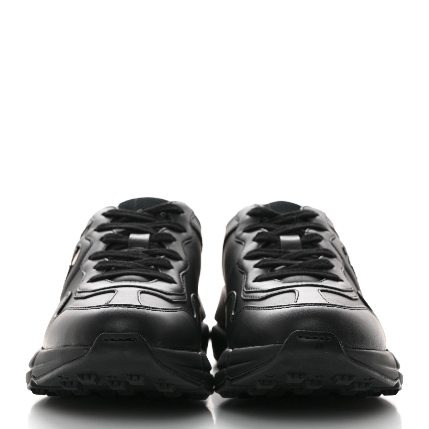 Gucci Dali Soft Calfskin Cut Out Interlocking G Womens Rhyton Sneakers 36.5 Black Ivoire 2 of 9