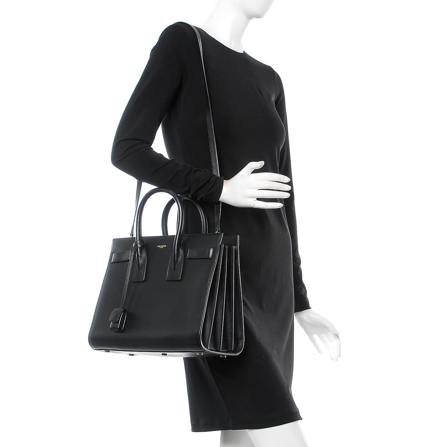 Calfskin Small Sac De Jour Black