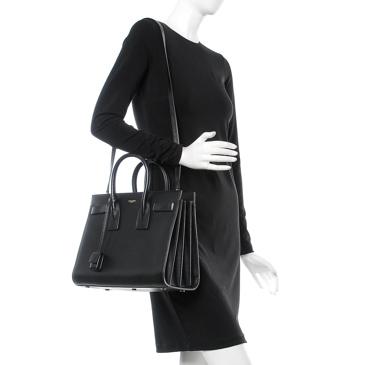 Saint Laurent Calfskin Small Sac De Jour Black 2 of 9