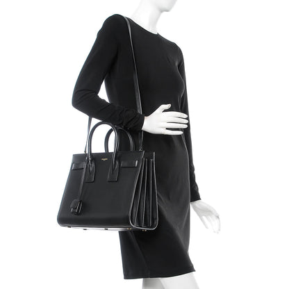Saint Laurent Calfskin Small Sac De Jour Black 2 of 9