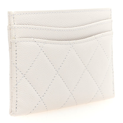 Chanel Caviar Quilted Card Holder White 3 of 6