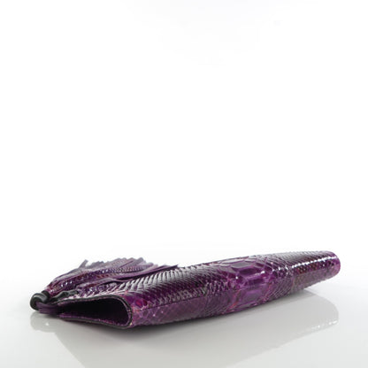 Gucci Python Small Nouveau Clutch Purple 4 of 9