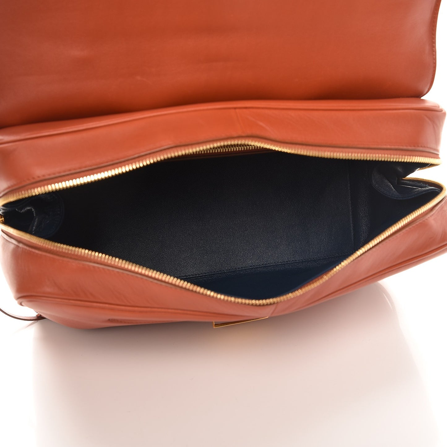 Natural Calfskin Top Handle Bag Brick