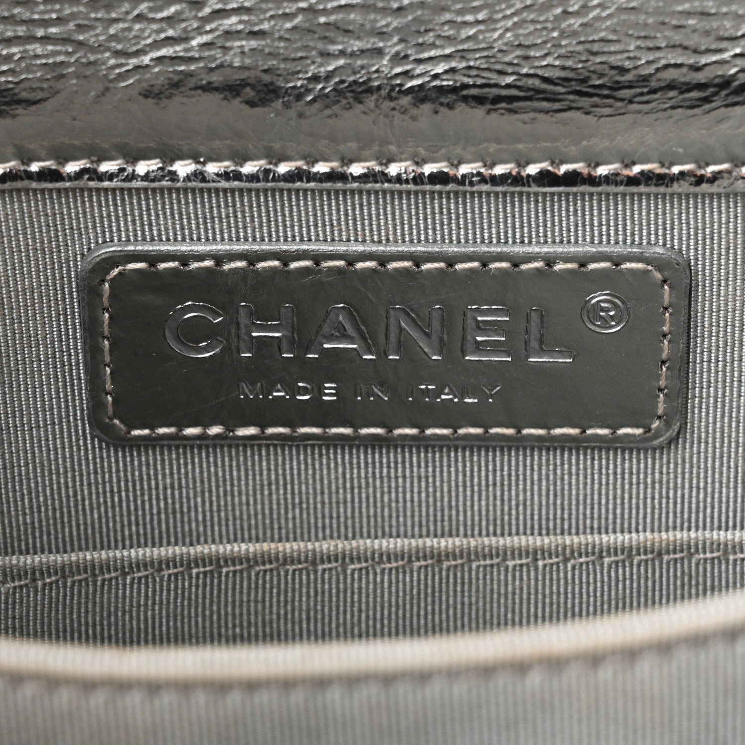 Chanel Metallic Goatskin Quilted North South Boy Flap Silver 6 of 12