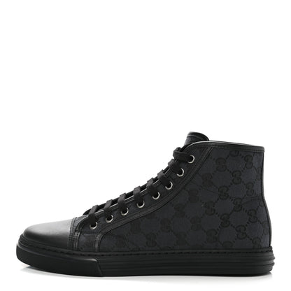 Gucci Monogram Mens High Top Sneakers 6 Black 1 of 9