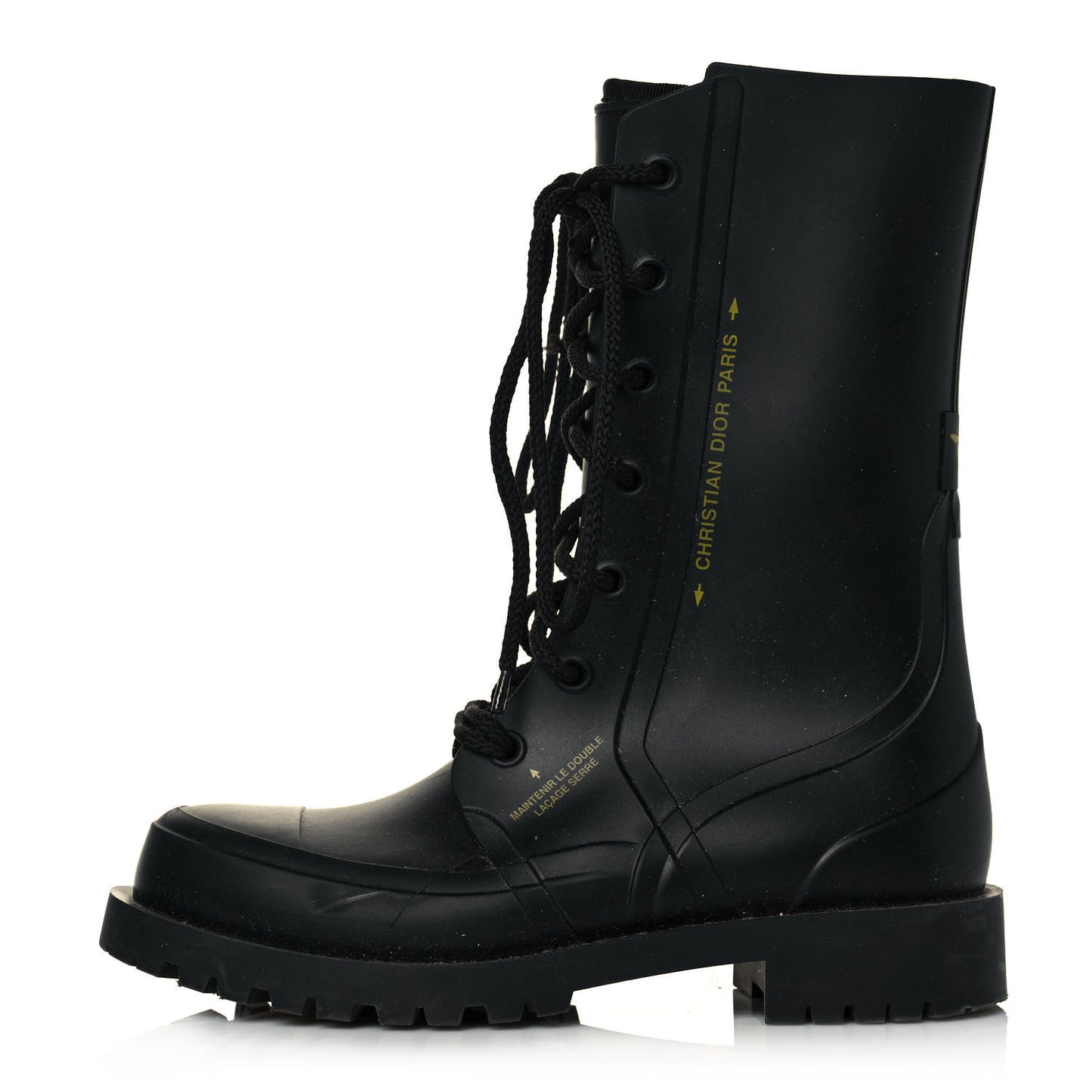 Rubber Diorcamp Low Boots 38 Black