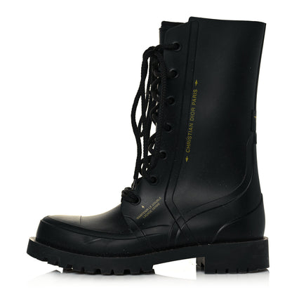 Christian Dior Rubber Diorcamp Low Boots 38 Black 1 of 8