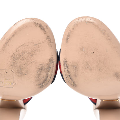 Gucci Grosgrain Web Aline High Heel Sandals 38 Oro 12 of 13