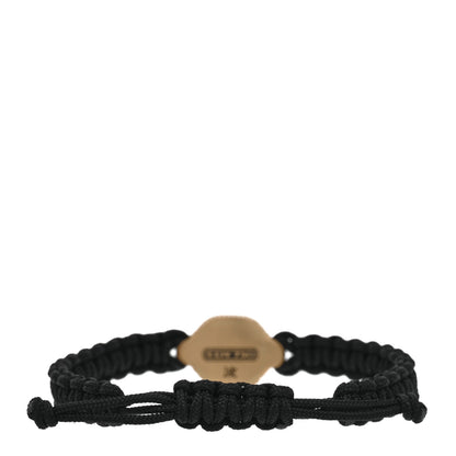David Yurman 18K Yellow Gold Nylon Waves Woven Bracelet Black 2 of 4