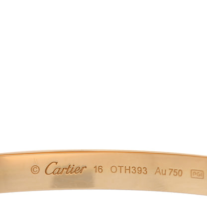 Cartier 18K Yellow Gold Love Bracelet 16 3 of 7